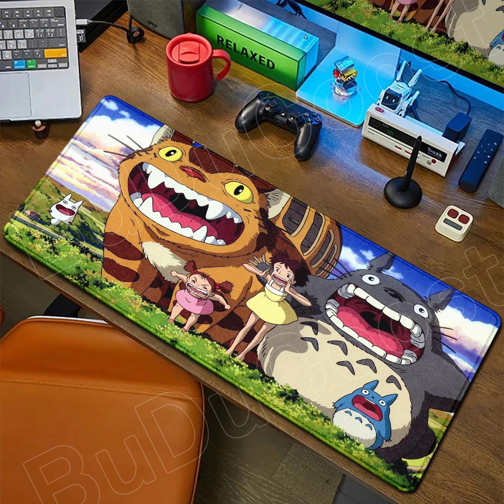 Mouse Pad Office Laptop HD Printing Kawaii Mousepad PC Japan Anime T-totoros Extended Table Mats Gaming Accessories Keyboard Pad