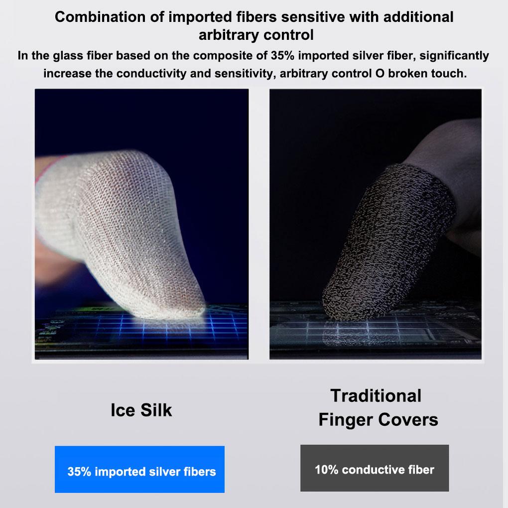 1 Paar rutschfeste wiederverwendbare Handy-Gaming-Fingerspitzenhandschuhe Handy-Spiel Schweißabweisend Kratzfest Ärmel Gaming-Zubehör