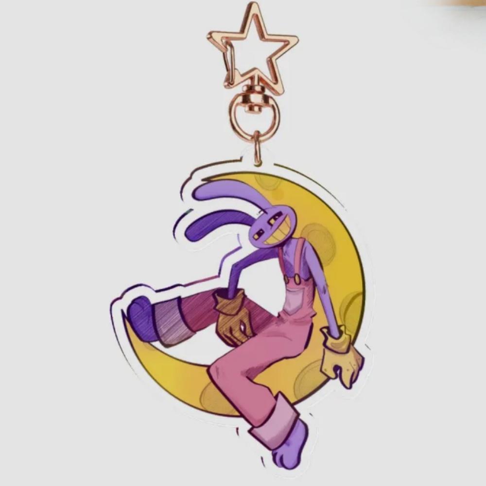 Anime Peripheral Acrylic KeyChain for TADC Pomni Jax Ragatha Gangle Zooble Kinger Gummigoo Creativity Backpack Accessories