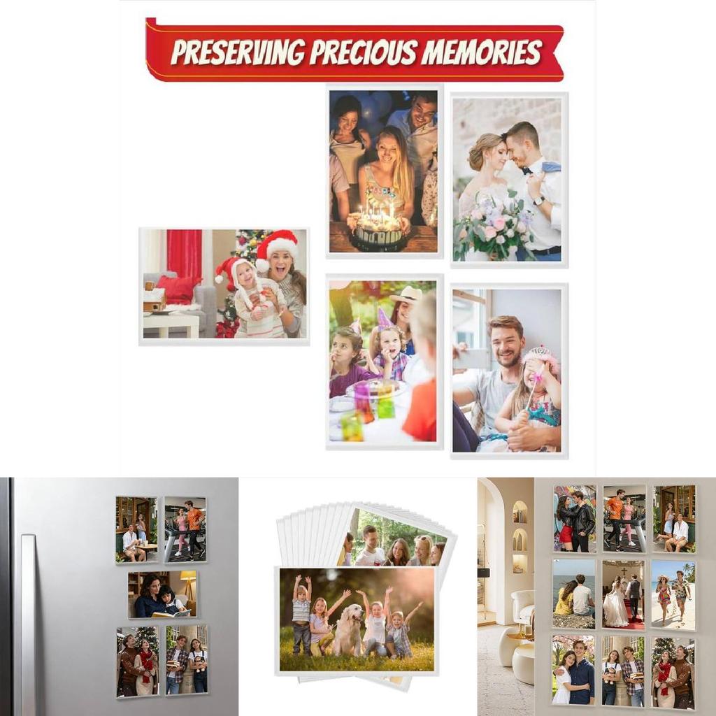 Transparent Acrylic Photo Frame Magnetic Magnet For Photo Wall Diy Home Decoration