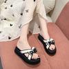 Fashion Women's Sliding Slippers 2025 Summer Cute Style Muffin Thick University Style Roman Shoes Luxury Brand Sandals Zapatos De Mujer