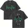 Washed Vintage Anime Dorohedoro Kaiman Graphic T Shirts Men Women Gothic Manga Rock Tshirt Male Oversized Tshirts Streetwear