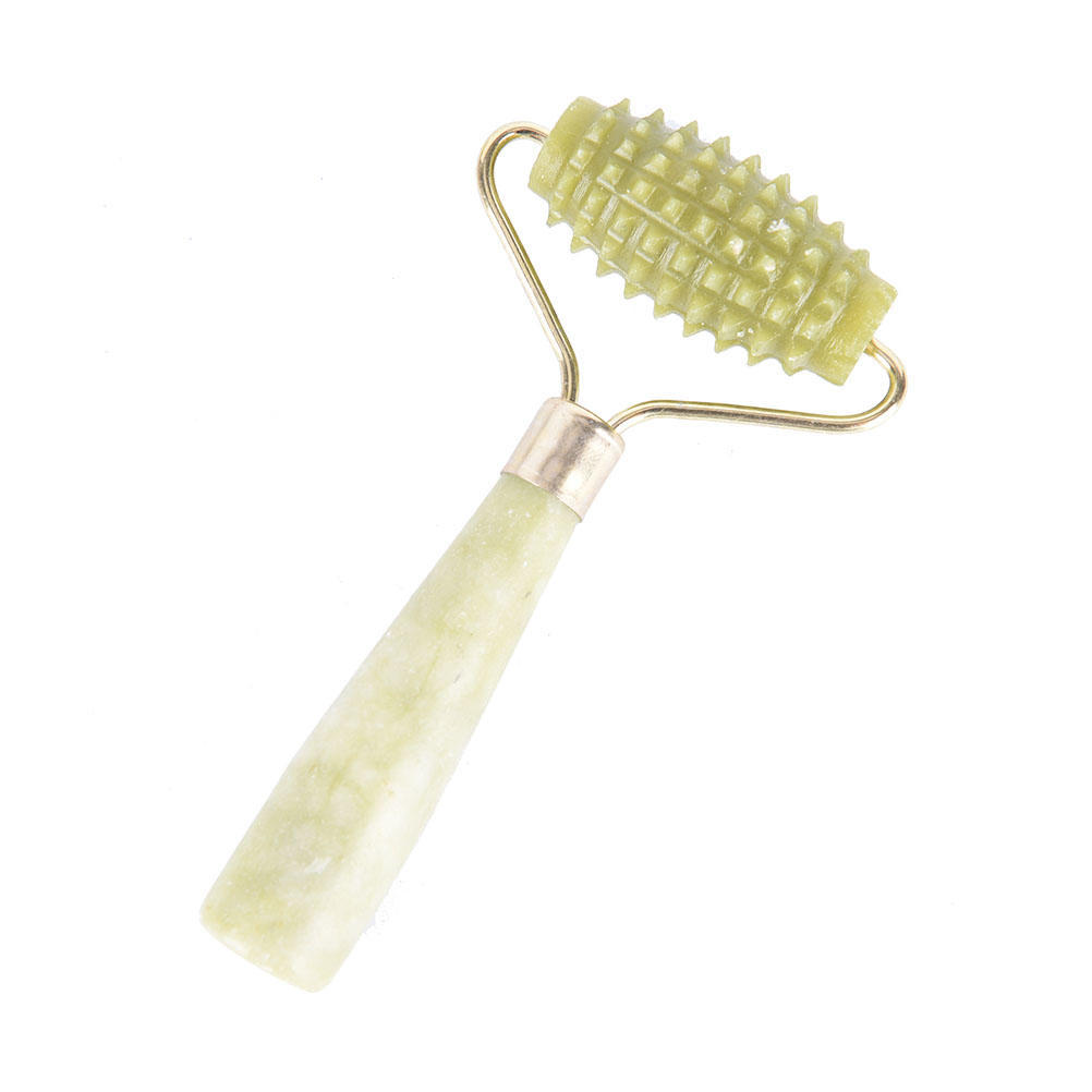 Jade Stone Needle Derma Face Arms Neck Massage Roller Ancient Face Body SPA Massage Roller Facial Massager Jade Beauty Tool 1pc