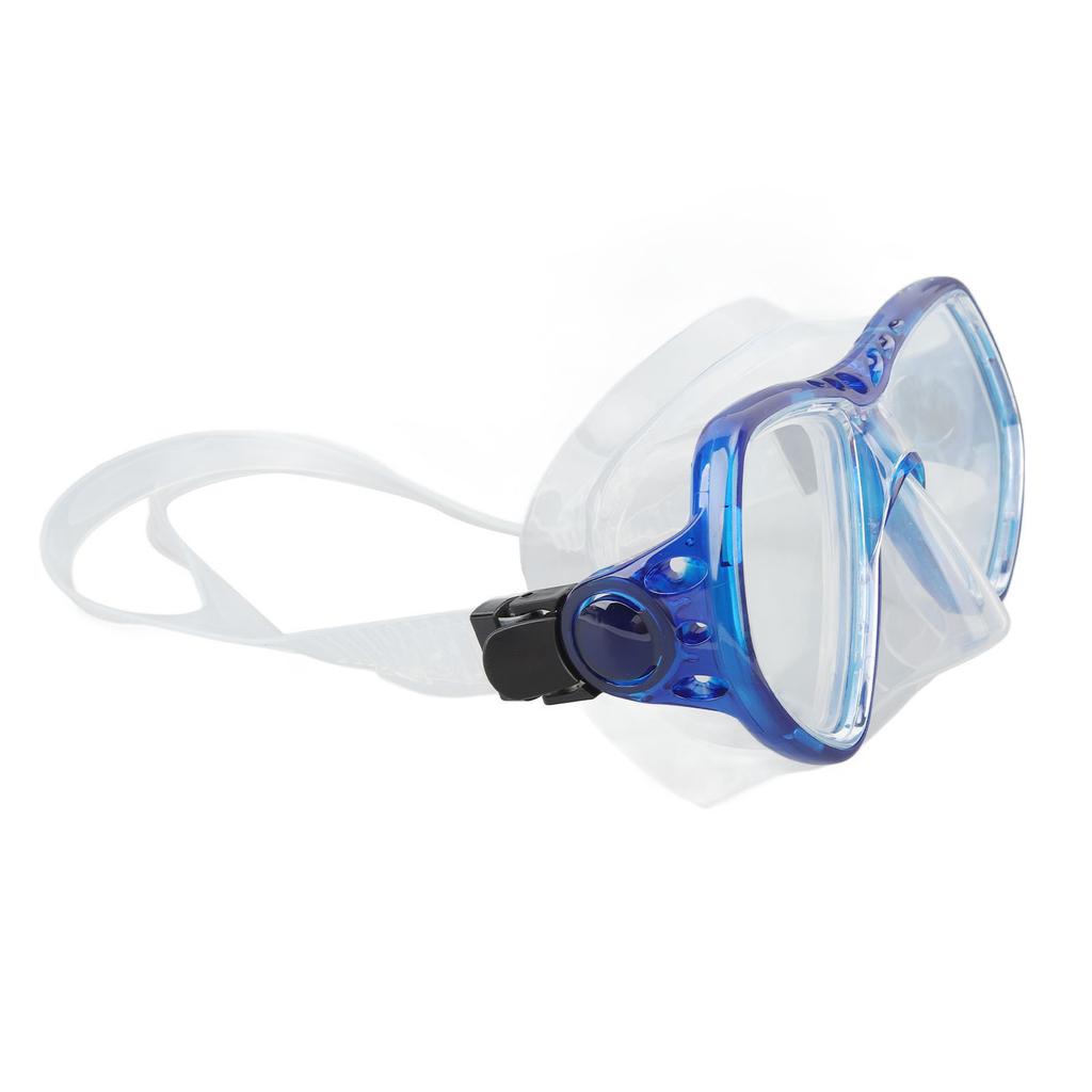 Diving Goggles Swim Glasses Silicone Adjustable Strap Tempered Glass Thickened Frame Clear View Anti Fog for Kids