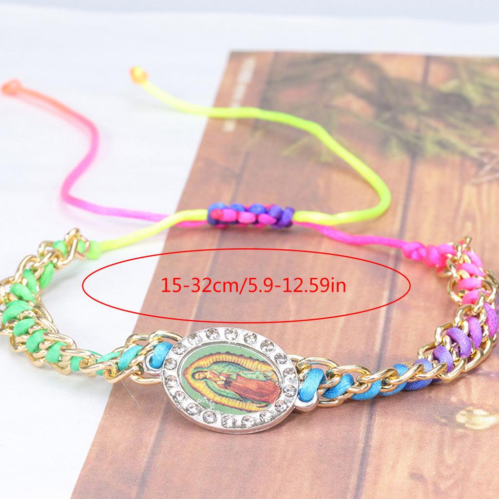 Hand-woven Virgin Mary Bracelet Good Luck Bracelet Gifts for Friend and Lovers