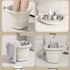 Multi-functional Portable Folding Water Bucket: Wall-Mounted, Thickened, Handheld, Ideal for Home and Outdoor Use, Water Fetching, and Car Washing.