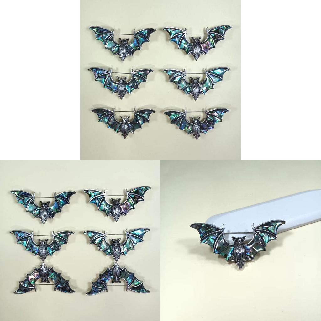 Animal Crafted Shell Bat Brooch Pin Pendant Decorative Jewelry For All Genders