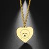 Dreamtimes Cute Pets Dogs Animal Lovely Spotted Dog Heart Pendant Handmade Bulldog Necklace For Women Men Jewelry Accessories