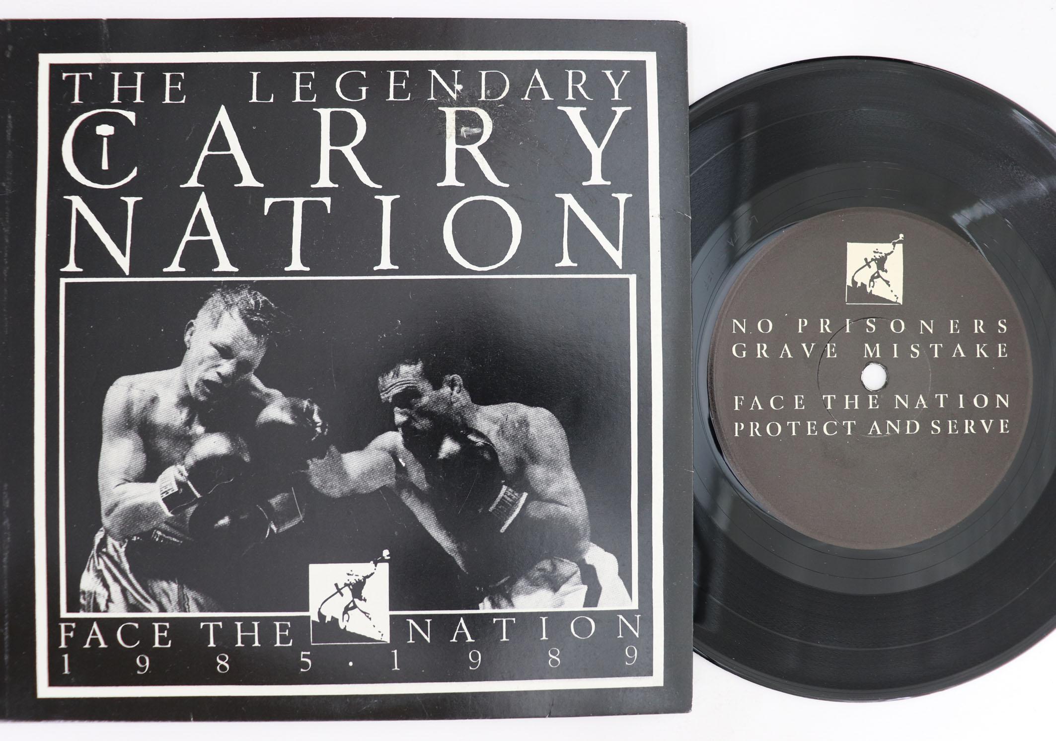 

7inch Record CARRY NATION Face The Nation 1985 1989 WS3 WORKSHED 1989 US Rock Used