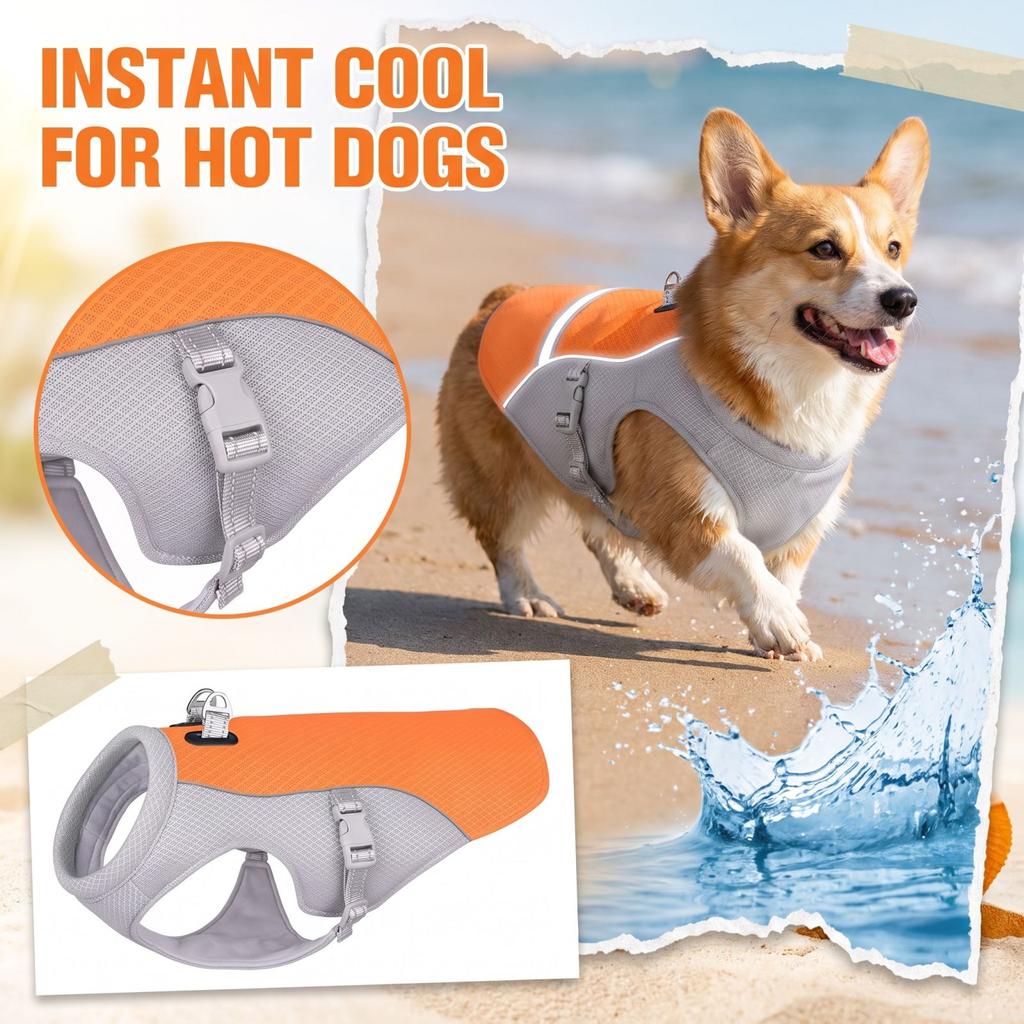 Dog Vest for Summer with Reflective Trim Breathable Mesh Vest for Shiba Inu Small Medium Dogs