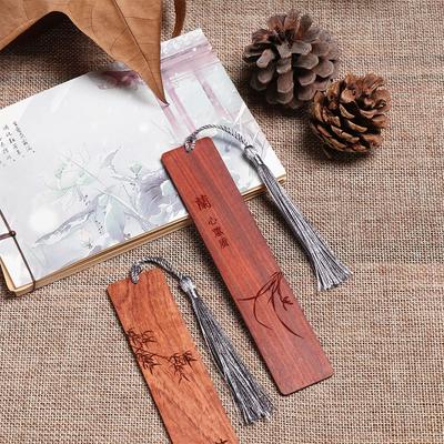 Bookmark Book Clip Pagination Mark Sandalwood Label Chinese Style Vintage Solid Wood Crafts Stationery School Office Supplies