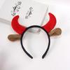 Hairbands Festive Photo Booth Props Cartoon Cow Horn Headbands Party Headpiece Fun Headbands for Music Festivals
