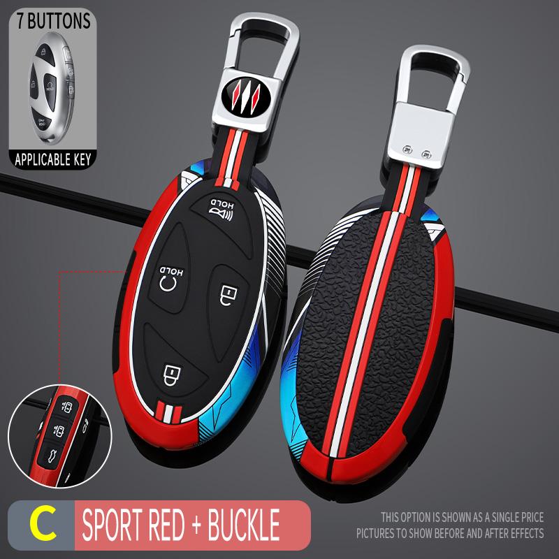 5 7 Buttons Car Key Case Cover Shell Fob For Hyundai Kona Ev Grandeur Gn7 Ioniq 6 Remote Car Interior Accessories