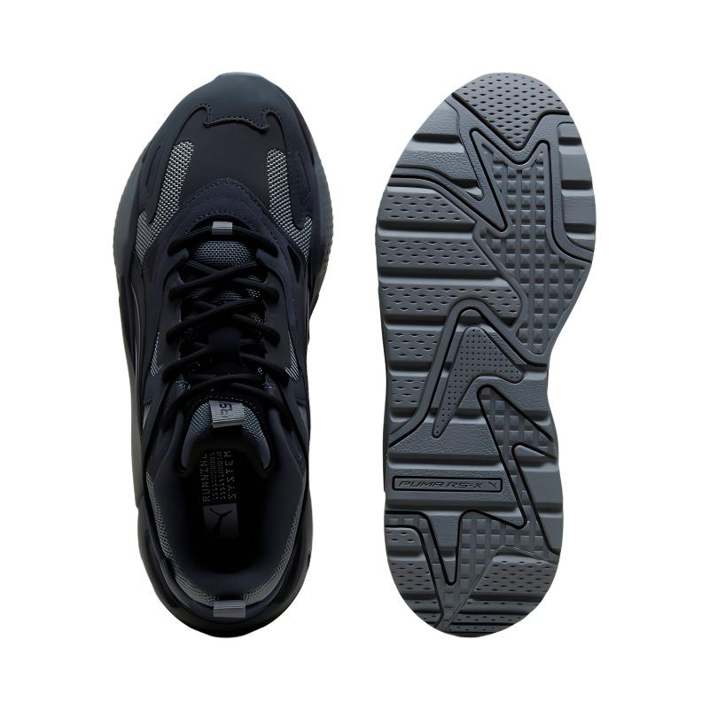 Puma Rs-X Fabric Synthetic Leather Casual Comfortable Low-Top Lifestyle Sneakers Unisex Sneakers Black Gray 390776-36