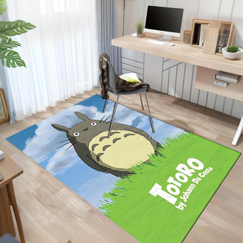 Totoro Friends Nature Carpet For Playroom Bedroom Living Room Sofa Home Decorkids Game Area Rug Nonslip Floor Mat