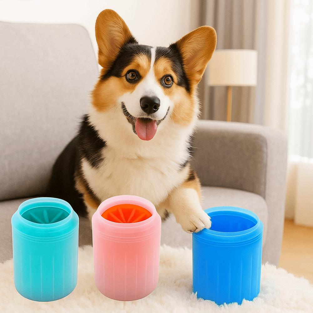 Silicone Pet Foot Washing Cup Soft Paw Clean Brush Portable Dog Paw Cleaner Cup  Home