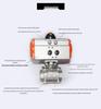 Q611F-16P Stainless Steel 304 Three-Piece Pneumatic Actuated Threaded Ball Valve