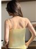 Elegant Lace Viscose Camisole: Sexy All-match Slim-fit Bustier with Chest Pad and Beautiful Back