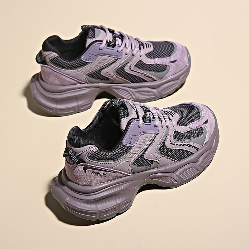 2024 Spring and Autumn New Fashion ins Tide Daddy Shoes Women's Two Cotton Lightweight Running Shoes Casual Sneakers Women's