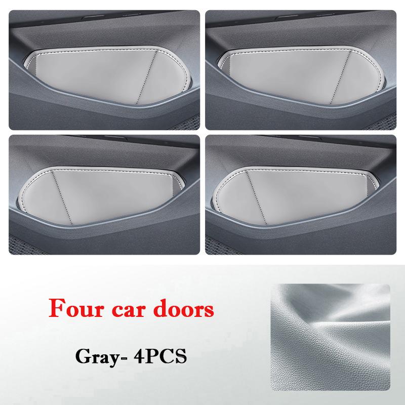 Car Door Slot Storage Pad Leather Door Groove Protective Mat Glove Box Storage Barrel for Volkswagen ID.4 Crozz ID.4 X 2025-2025
