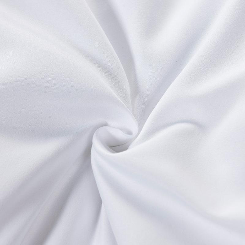 Hotel-Grade White Polyester Cotton 3-Piece Fitted Sheet Bedding Set for Inn or Homestay