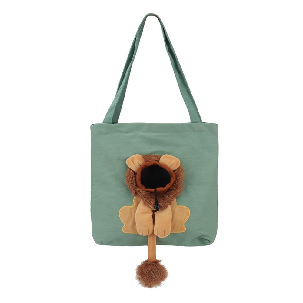 Cat Carriers Bag Canvas Pet Bag Outgoing Travel Mini Dog Handbag Portable Breathable Cute Lion