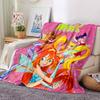 1pc Winx Club Fairies flannel Blanket for Super Soft Cute Comfort Blanket for Travel Bedding Couch Sofa Blanket Y73024