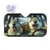 Universal Front Windshield Aluminum Foil Sunshade - Easy Installation & Storage
