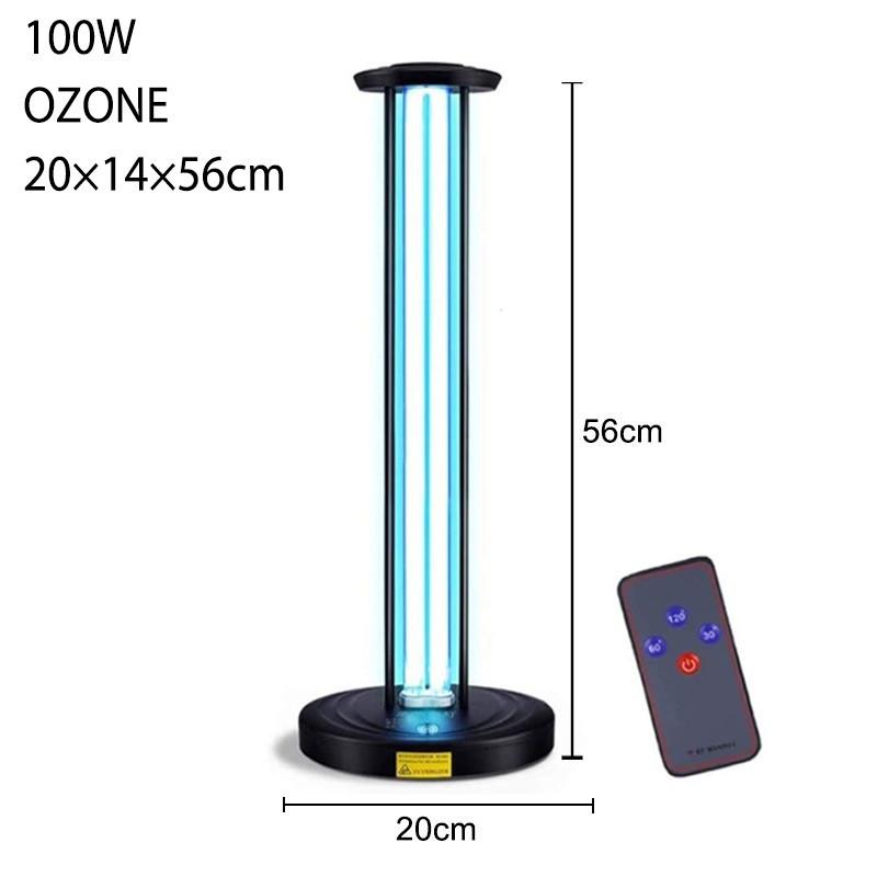 100W UV 38W/65W Ultraviolet Germicidal Lamp Ozone Disinfection Lamp With Remote Control Sterilizer Light