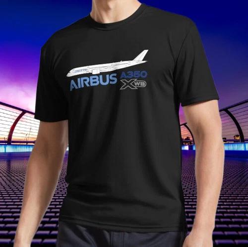 New Airbus A350 Line Drawing Active Logo American T-Shirt Funny Size S to 5XL 4XL