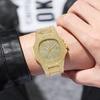 Quarzuhr mit voll besetztem Diamantlünetten- und Zifferblatt-Design, hochpräzise, funkelnd, trendiger Hip-Hop-Stil, für den täglichen Gebrauch und Partys