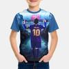 225 Summer new Soccer Star No. 10 printed Children's wear 5-14 years old menswear Messi Kids Boys Girls Kids T-shirt