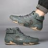 Autumn Winter Handmade Split Leather Boots Men Shoes Comfortable Ankle Boots For Men Casual Shoes Moccasins Men Boots