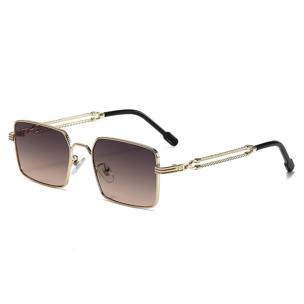 Box Sunglasses Men'S Trend Street Shooting Metal Sunglasses Women'S Personalized Glasses