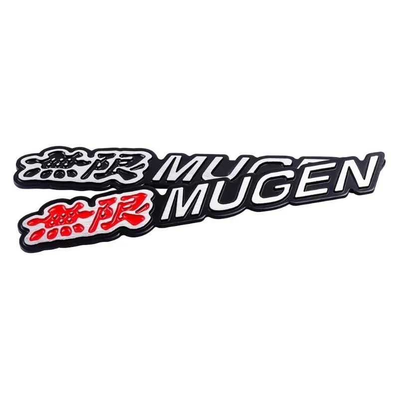 3D Metal Mugen Logo Car Rear Trunk Fender Emblem Badge Sticker Decals For Honda Civic Accord TypeR TypeS Fit Jazz Accessories