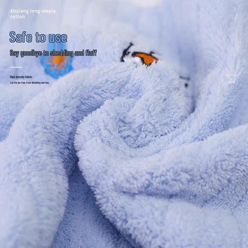 Kids' Year-Round Soft Absorbent Cotton Face Towel - Perfect for Kindergarten Boys & Girls