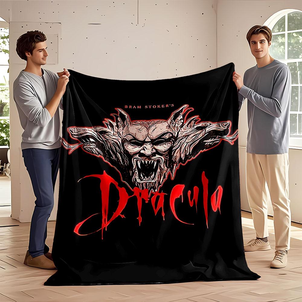Dracula Gothic Horror Design for All Seasons Blanket Lunch Break Throw Gift