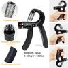 Adjustable Hand Gripper and Finger Exerciser Combo - 5-Piece Fitness Set