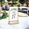 Simple Acrylic Wedding Table Card Holder with Gold Edge