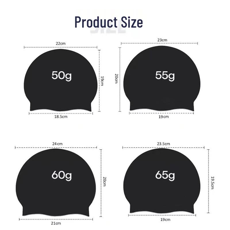 Universal Plus Size Silicone Swimming Cap for Men, Women, and Children - Comfortable, Non-Tight Fit