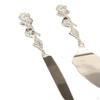 2Pcs Cake Cutting Set for Wedding Shovel Carver Pizza Cheese Pie Silver