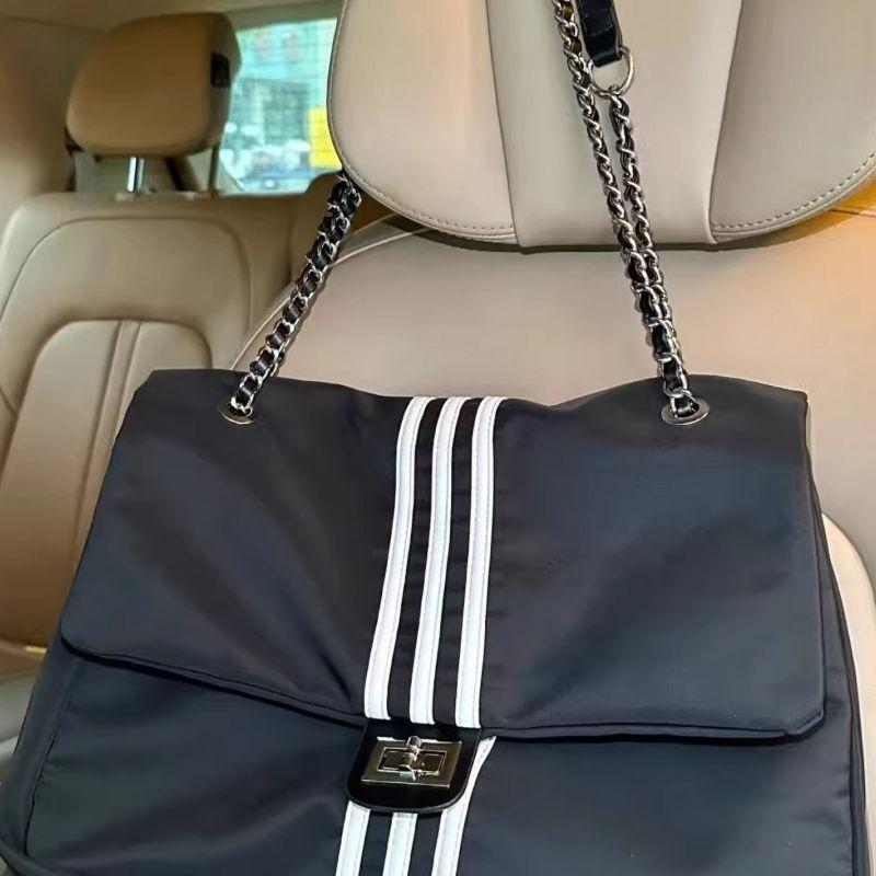 2025 New Oxford Cloth Bag Single Shoulder Messenger Bag Simple Versatile Chain Large Capacity Color Matching Bag Tide