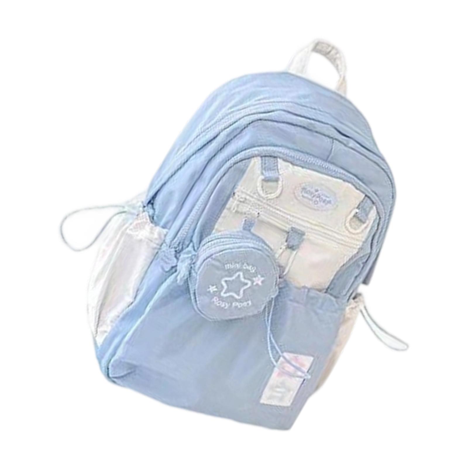 

Модная сумка преппи Простой рюкзак Школьный рюкзак Сумка для ноутбука Повседневный рюкзак Рабочая сумка для поездок Дорожная сумка Подарки синий