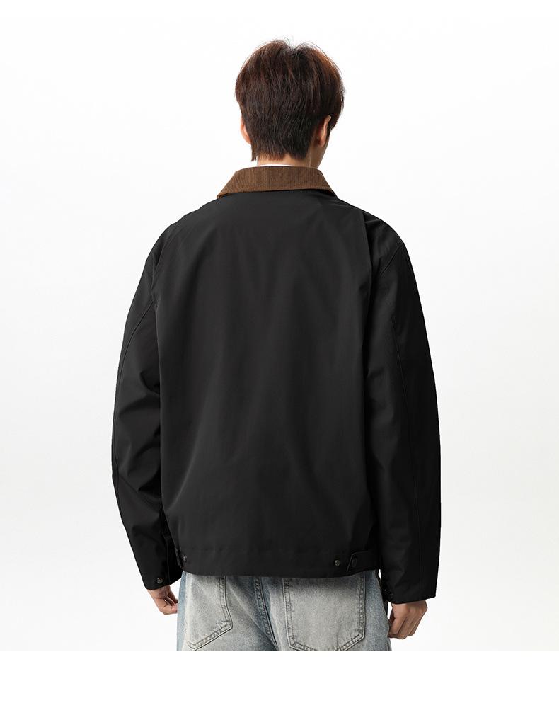 Japanese Style Lapel Casual Men's Jacket - Versatile Spring & Autumn Workwear