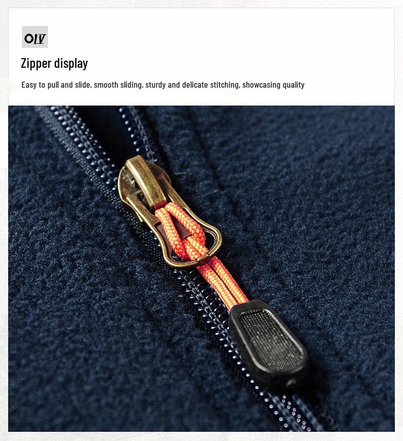 Men's Double-Sided Polar Fleece Jacket: Warm Cardigan for Students, Outdoor Sports & Casual Wear