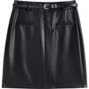 2025 Brand Korean Style A-Line Leather Skirt - Autumn/Winter Slimming, Comfortable, Hip-Hugging, Versatile, Fashionable.