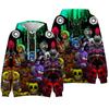 Unisex Five Nights At Freddy's Anime Hoodie Tie Dye Sweatshirt Grafikdruck Streetwear Hoodies für Paare Männer Frauen
