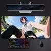 Anime Attraktives Reze Kettensägenmann Mauspads Großes Gaming-Mauspad Mit Genähten Kanten Verdickte Schreibtischunterlage PC