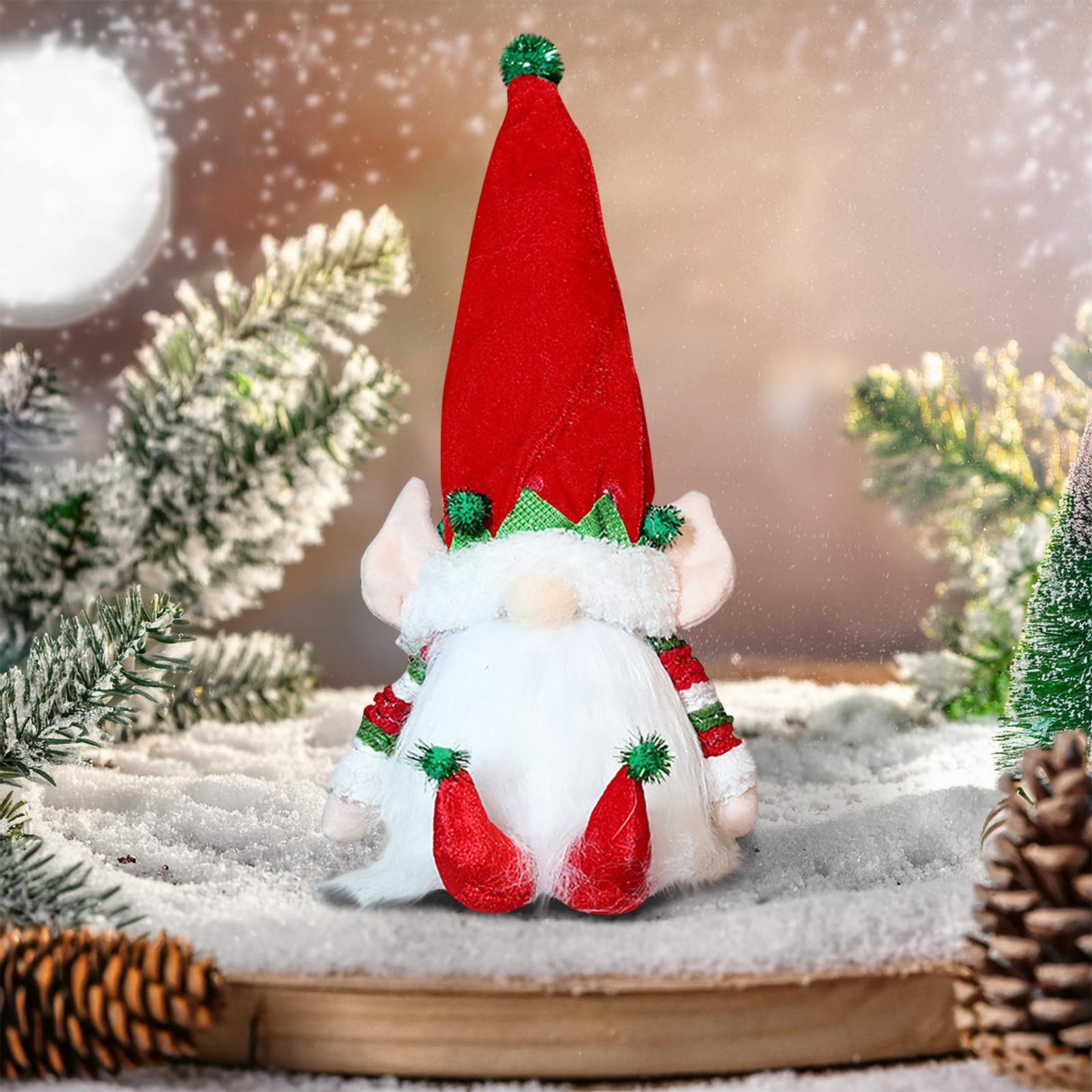 

Праздничная атмосфера, рождественский светящийся кукольный подарок со светящейся куклой, украшением окна торгового центра One Size красный