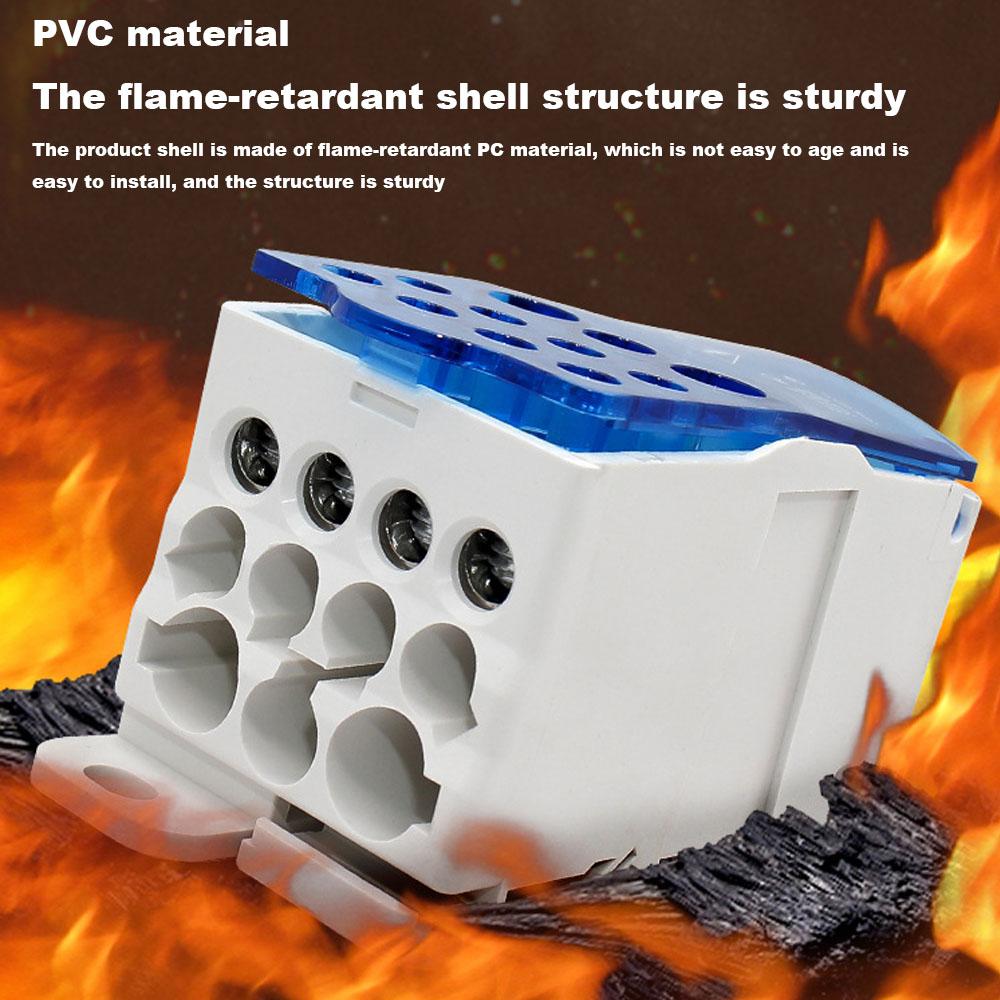 UKK 80/125A Einphasen-Verteilerkasten Drahtverbinder Hochstrom-Haushalt in einen Mehrfachsteckdosen-Klemmblock Schienenverteilerkasten